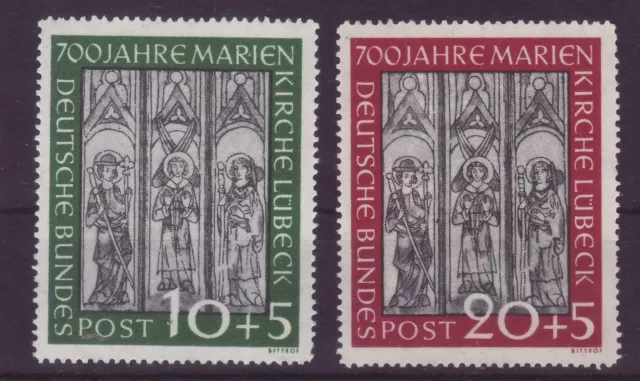 BRD, "Marienkirche Lübeck", sauber postfrisch , Mi.-Nr. 139 - 140