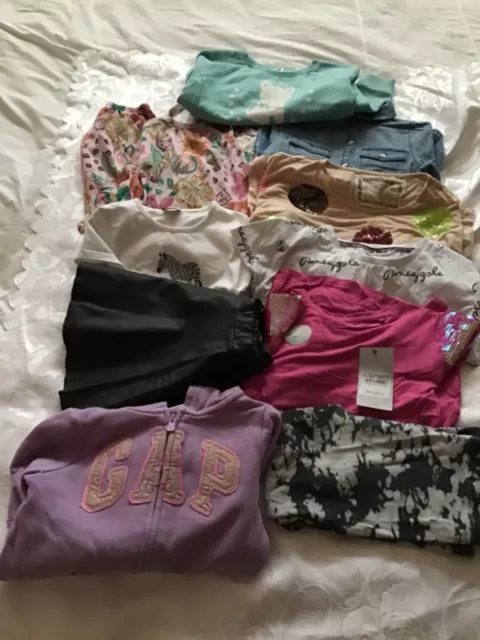 Immaculate  Bundle Clothes (10 Items) Jumpsuit/Tops/Hoodie/Skirt Gap Etc Age 5/6
