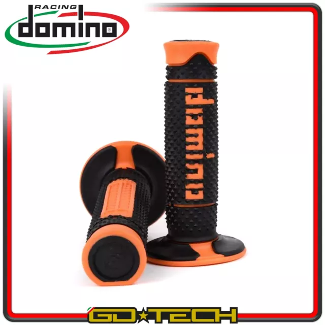 MANOPOLE DOMINO A260 MOTO CROSS ENDURO MOTARD Nero Arancione OFF ROAD RACING