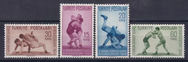 Timbres Europe Turquie Championnat Europe Lutte N 1083/1086**