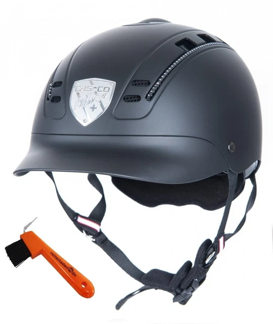 Reithelm Reitkappe Reiterhelm Casco PASSION Schwarz Verstellbar + Hufkratzer