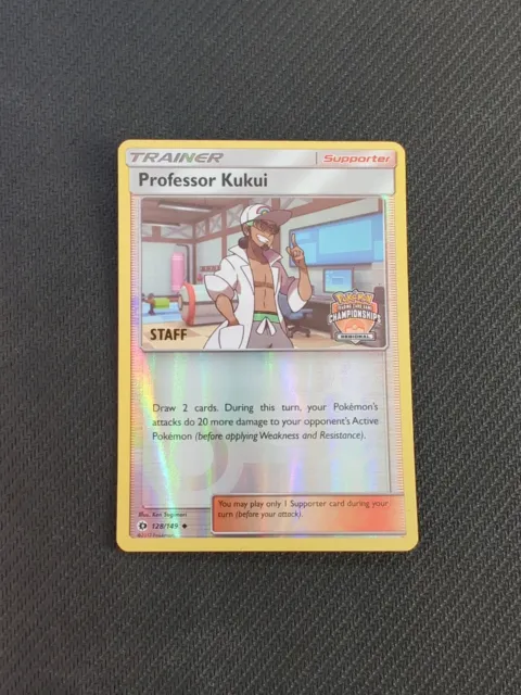 STAFF Professor Kukui Promo Pokémon Regionals Promo 128/149 Sun & Moon Base