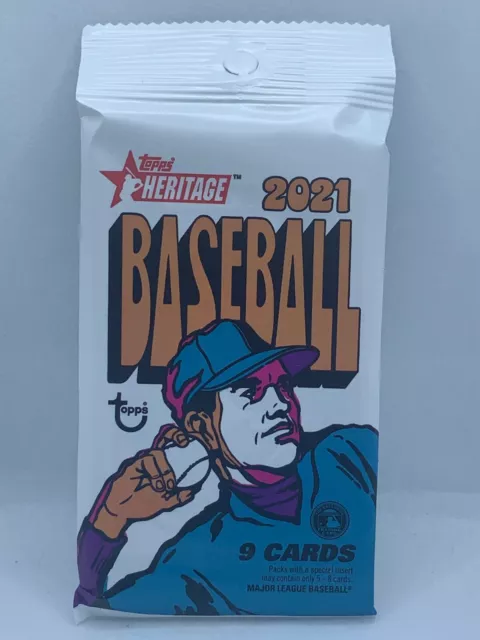 2021 TOPPS HERITAGE MLB Baseball - 1 Sealed RETAIL Pack