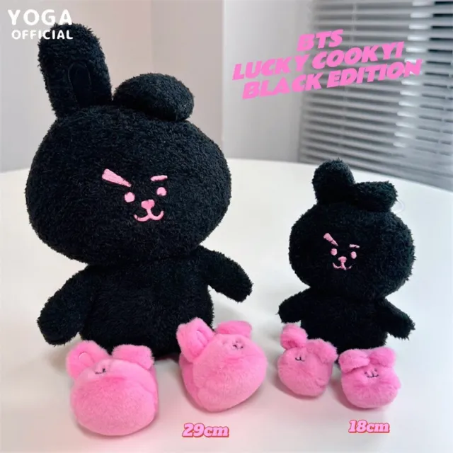KPOP BTS Lucky Cooky Plush Toy Doll Black Rabbit Jeon Jung Kook Pendant Gifts