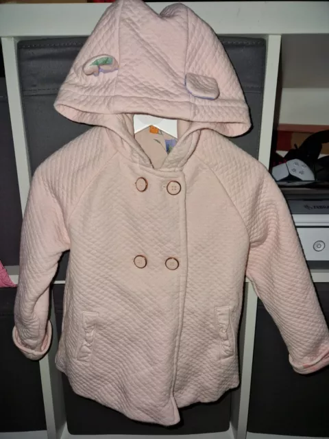 Giacca con cappuccio rosa Ted Baker bambina età 2-3 anni (più simile 18-24 mesi).