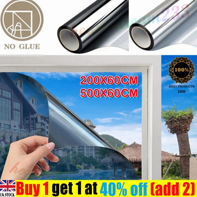 One way mirror window film uv reflective vision tint foil home glass