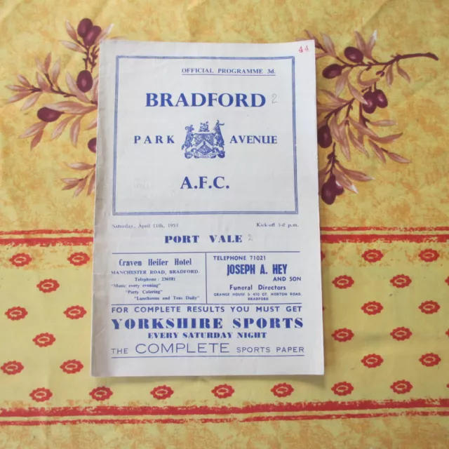 Bradford Park Ave v Port Vale Div 3 North 1952/3