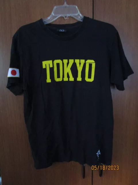 STUSSY BLACK TEE T-shirt Sz Medium 100% Cotton TOKYO Chest 38 Length 27 in  $14.95 - PicClick