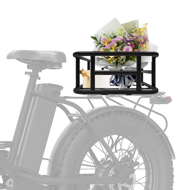 Panier Rectangulaire Blanc Avec Fleurs 588169042 RIDEWILL BIKE