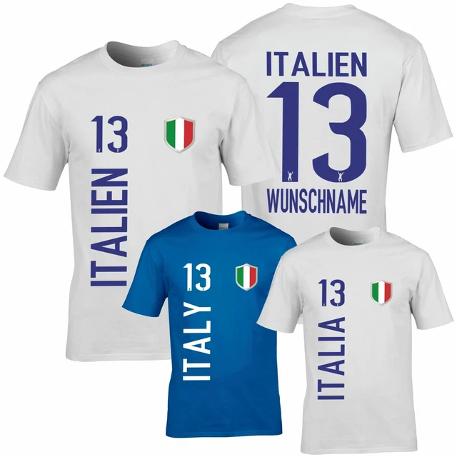 MoonWorks Damen T-Shirt Italien Fan Shirt – Mit Löwe Und Flagge, Slim Fit, 100% Baumwolle