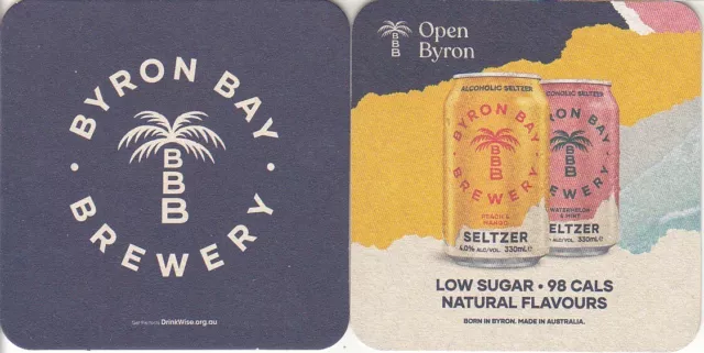 Byron Bay Brewery Seltzer Australian Square Coaster Beer mat