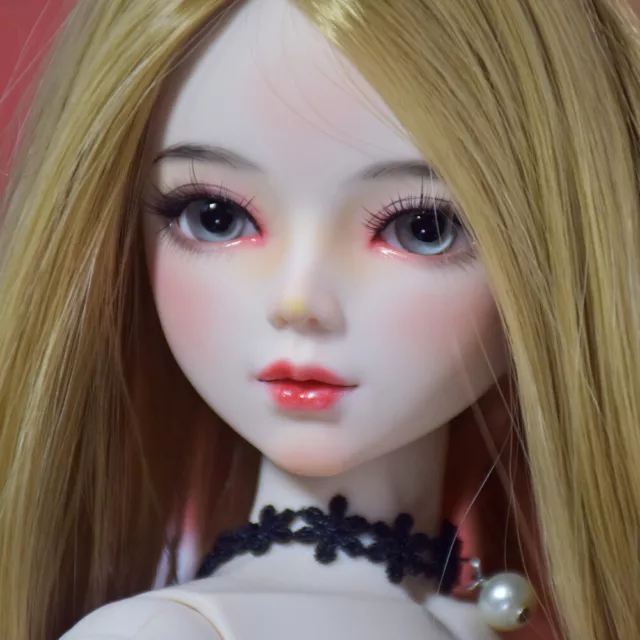 56cm 1/3 BJD Doll Girl + Double-Sided Different Color Eyes + Hair + Full Outfits