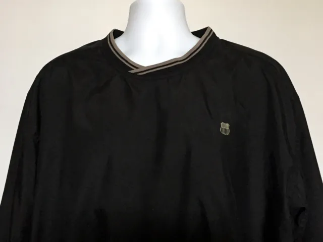 Union Pacific Railroad Pullover Jacket Large Black Polyester