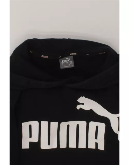 Felpa con cappuccio grafica PUMA ragazze 11-12 anni cotone nero BD40 3