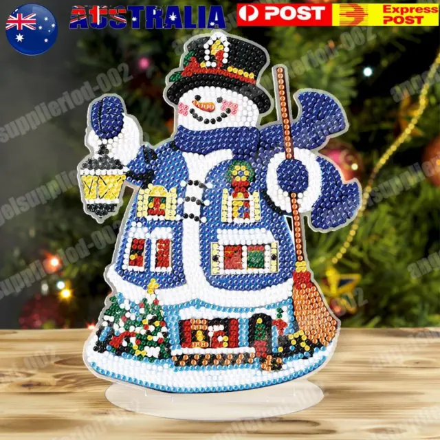 5D DIY DIAMOND Art Table Decor Charms Snowmen Christmas Decor Embrace  Snowman * $16.39 - PicClick AU