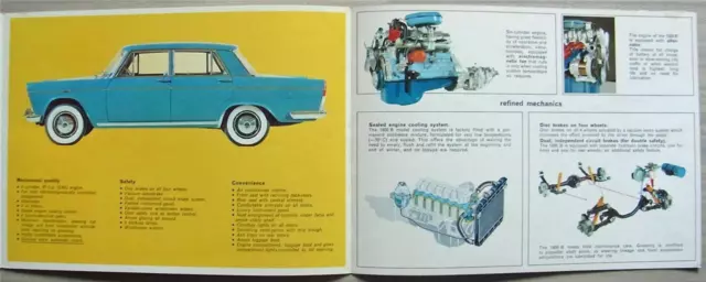 FIAT 1800 B SALOON & STATION WAGON Car Sales Brochure 1965 #2112 3