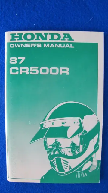 Honda 1987 CR500R New Old Stock Original Factory Owners Manual F449