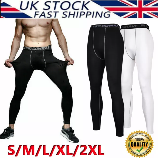 Mens Compression Pants Long Leggings Trousers Base Layer Running Workout Gym