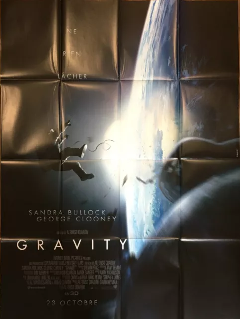 Affiche Cinéma GRAVITY 120x160cm Poster / Alfonso Cuarón / Sandra Bullock