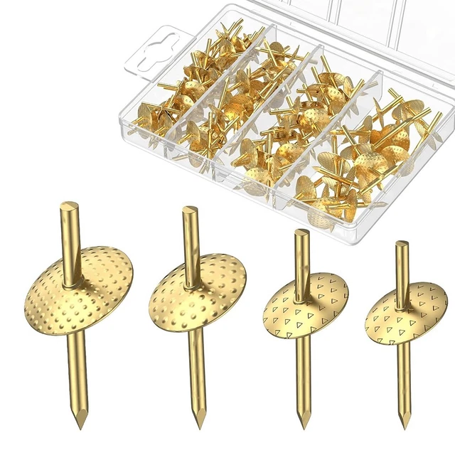 Tapisserie clou 19mmx30mm Tête Plate Meubles Clous Argenté 50Pcs