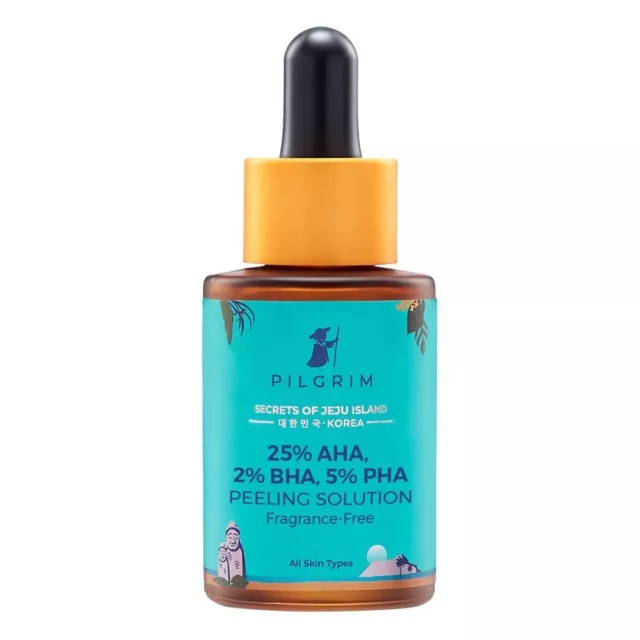 Pilgrim 25% Aha + 2% Bha + 5% Pha Épluchage Solution pour Visage 30ml