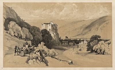 Adige Castellbell Trentino Alto Adige Originale Litografia Harding 1836 