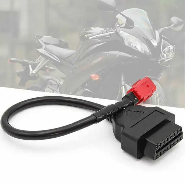 AU 6 Pin To 16 Pin OBD2 Cable Adapter Diagnostic For Motorcycle Harness Cable AU