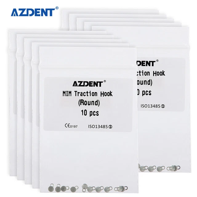 Dental Orthodontic Consumables Round Bondable Traction Hook Lingual Button