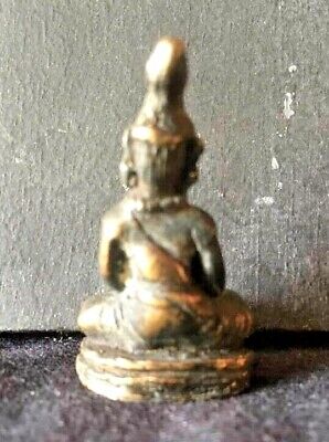 Figure Monk Buddha Bonze Pendant Amulet Sacred Bronze Thailand T138 2