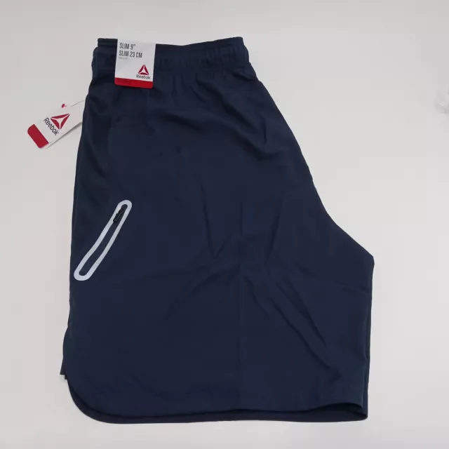 REEBOK MEN'S PACE Breaker Training Shorts Size (2XL) Navy Blue $14.99 ...