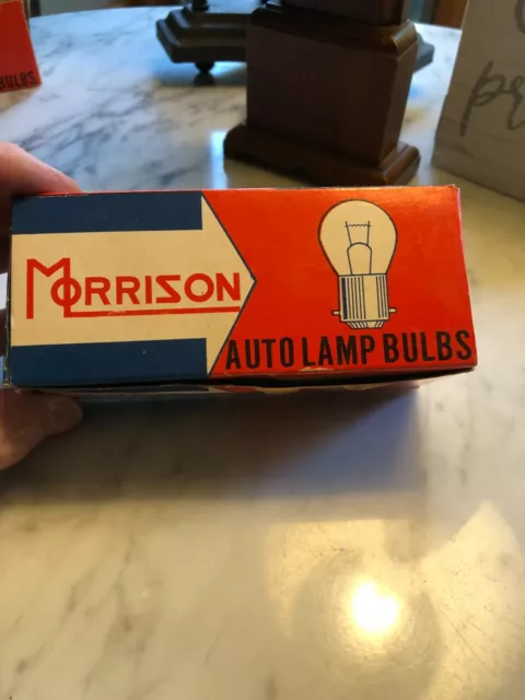 Vintage New Old Stock of Morrison Auto Lamp Bulbs in Original Package 12V32/40P