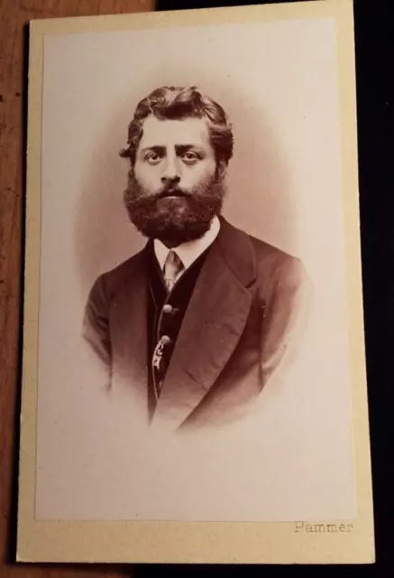 Mann mit Bart - Portrait ca. 1870er Jahre / CDV Pammer Wien