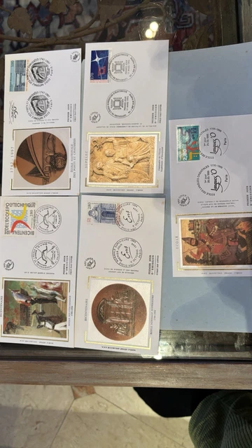 3767/76+ FDC 10 ENVELOPPES 1er JOUR FDC CEF LA FRANCE A VIVRE