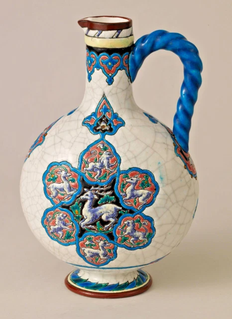 Émaux de LONGWY - Vase boule en faïence craquelée, dorée et émaillée | inspiration Art déco - Décoration Émaux de LONGWY - Vase boule en faïence craquelée, dorée et émaillée | inspiration Art déco - Décoration