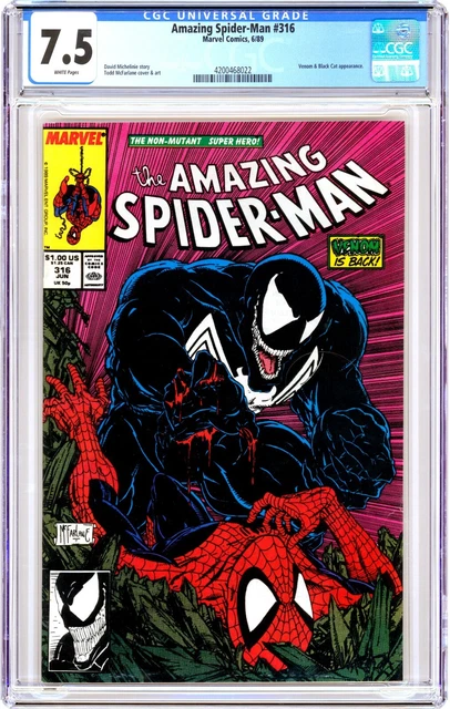 Marvel AMAZING SPIDER-MAN (1989) #316 CGC 7.5 VF- 1st VENOM Cover KEY McFarlane