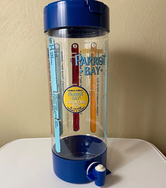 CAPTAIN PARROT Bay Cocktail Jug Drink Dispenser With Recipes