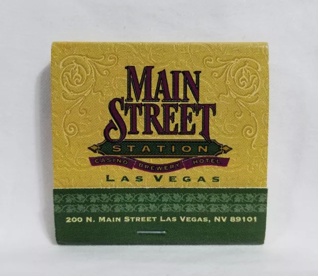 Vintage Main Street Station Hotel Casino Brewery Matchbook Las Vegas Advertising