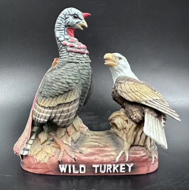 Austin Nichols Wild Turkey & Eagle  Porcelain Mini Decanter No 4 Empty Vtg. 1984