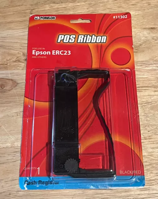 EPSON ERC23 New Black Red POS Ribbon by Porelon #11302 Cash Register