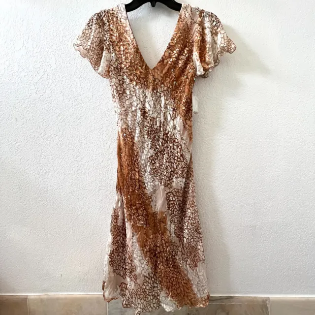 Georgiou Studio vintage sequin rose gold Women  dress size 0