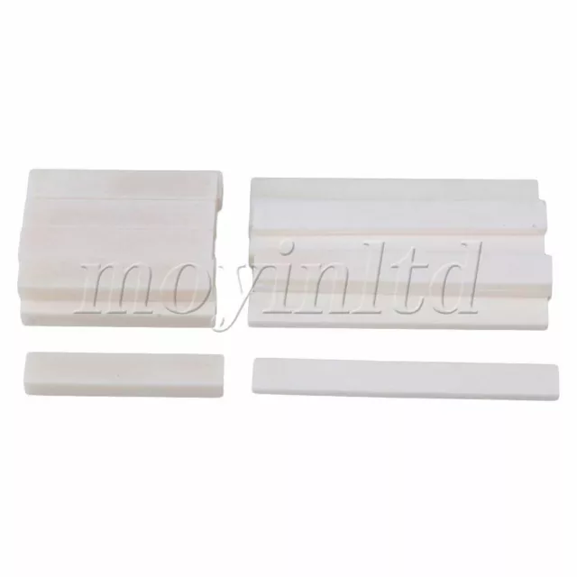 10 Sets Blank Bone Nut and Bridge Saddle for Acoustic Classical Guitar White