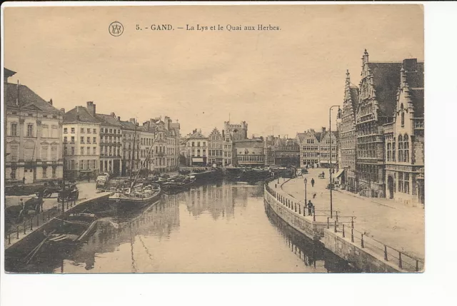 Cpa Gand - Belgique - La Lys Et Le Quai Aux Herbes