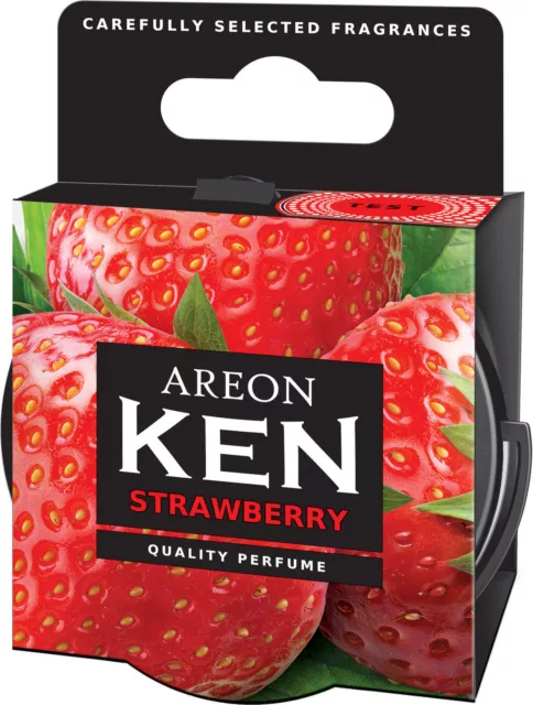 2x Original Areon Ken Voiture Duftdose Arbre Désodorisant Couvercle Kit Fraise