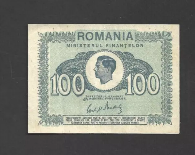 100 Lei Extra Fine Banknote From Romania 1945 Pick-78