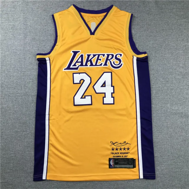 Adultos Baloncesto Jersey Retirado Kobe Bryant # 24 Los Angeles Lakers Stitched