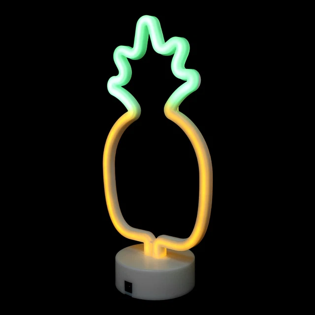 PINEAPPLE NEON SIGNS with Holder Shaped Lamp LED Night Light £18.25