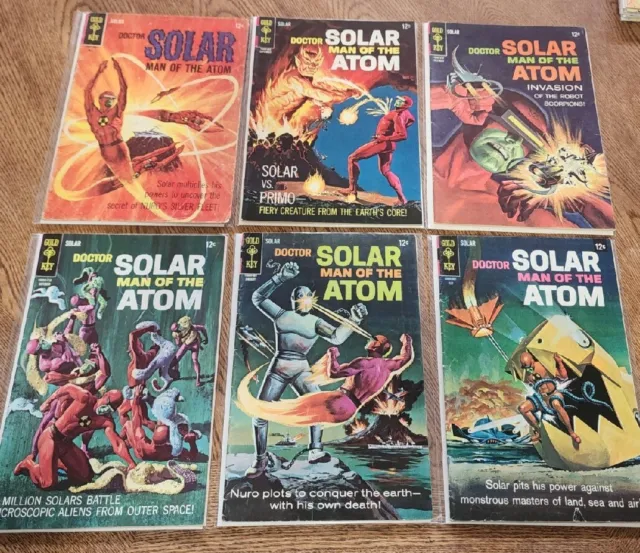 Doctor Solar Man Of The Atom 12, 17, 18, 21,  22 24 Gold Key Silver Age Lot Of 6