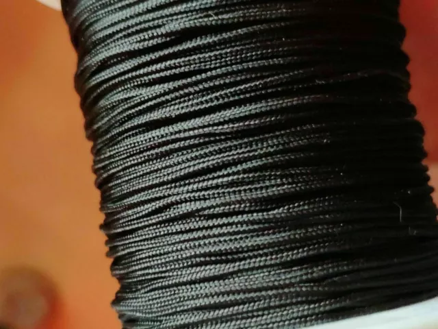 Nylonschnur 5m von Rolle 1mm Mala Bastel Schmuck Schnur Schwarz Kette Legostring