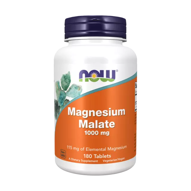 NOW Foods - Magnesiummalat 1000 mg (180 Tabletten)