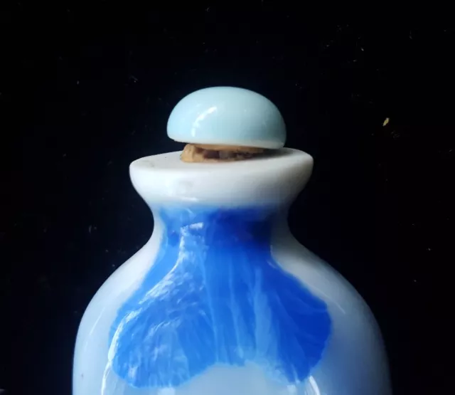 Beautiful Chinese Blue And White Porcelain Snuff Bottle 3
